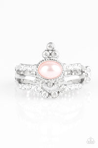 Timeless Tiaras - Pink Pearl Ring - Paparazzi Accessories