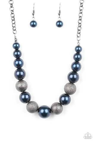 Color Me CEO - Blue Pearl Necklace - Paparazzi Accessories