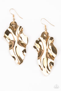 Paparazzi Fall Into Fall Earrings-Gold