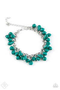 Paparazzi Malibu Masquerade Teardrop Beaded Bracelet - Green