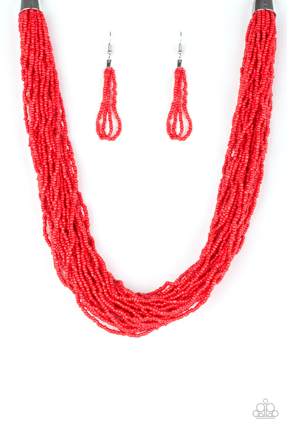 The Show Must CONGO On! - Red Seed Bead Necklace - Paparazzi Accessories