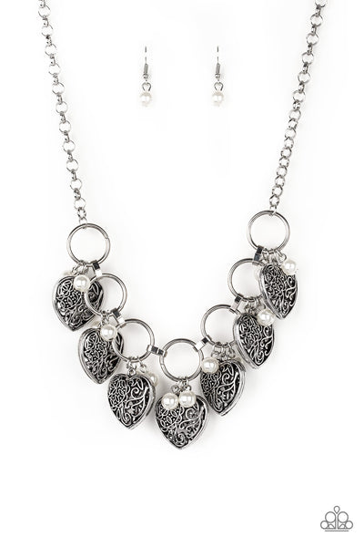 Very Valentine - White Necklace - Paparazzi Accessories