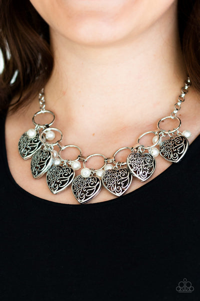 Very Valentine - White Necklace - Paparazzi Accessories
