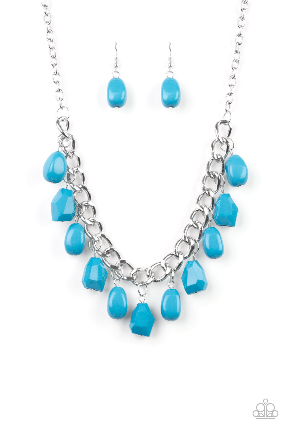 Take The COLOR Wheel! - Blue Necklace - Paparazzi Accessories