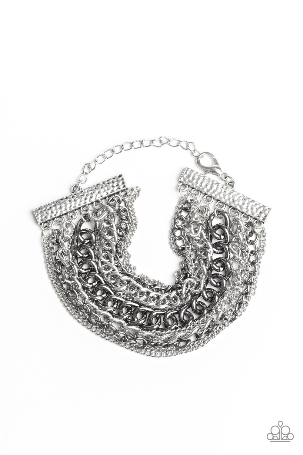 Paparazzi Metallic Horizon Chain Bracelet - Silver