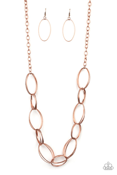 Ring Bling - Copper Necklace - Paparazzi Accessories
