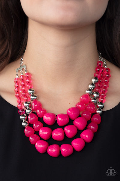 Forbidden Fruit - Pink Necklace - Paparazzi Accessories