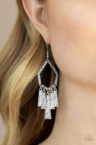 Museum Find - Silver Earrings - Paparazzi Accessories