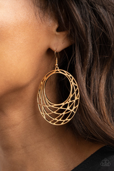 Urban Lineup - Gold Earrings - Paparazzi Accessories