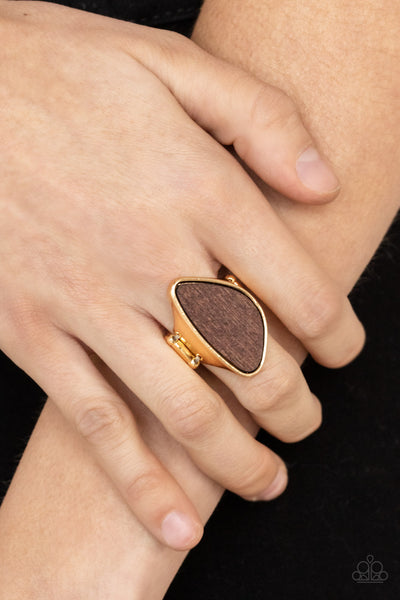 Perfectly Petrified - Gold Ring - Paparazzi Accessories