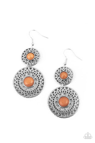 Sunny Sahara - Brown Earrings - Paparazzi Accessories