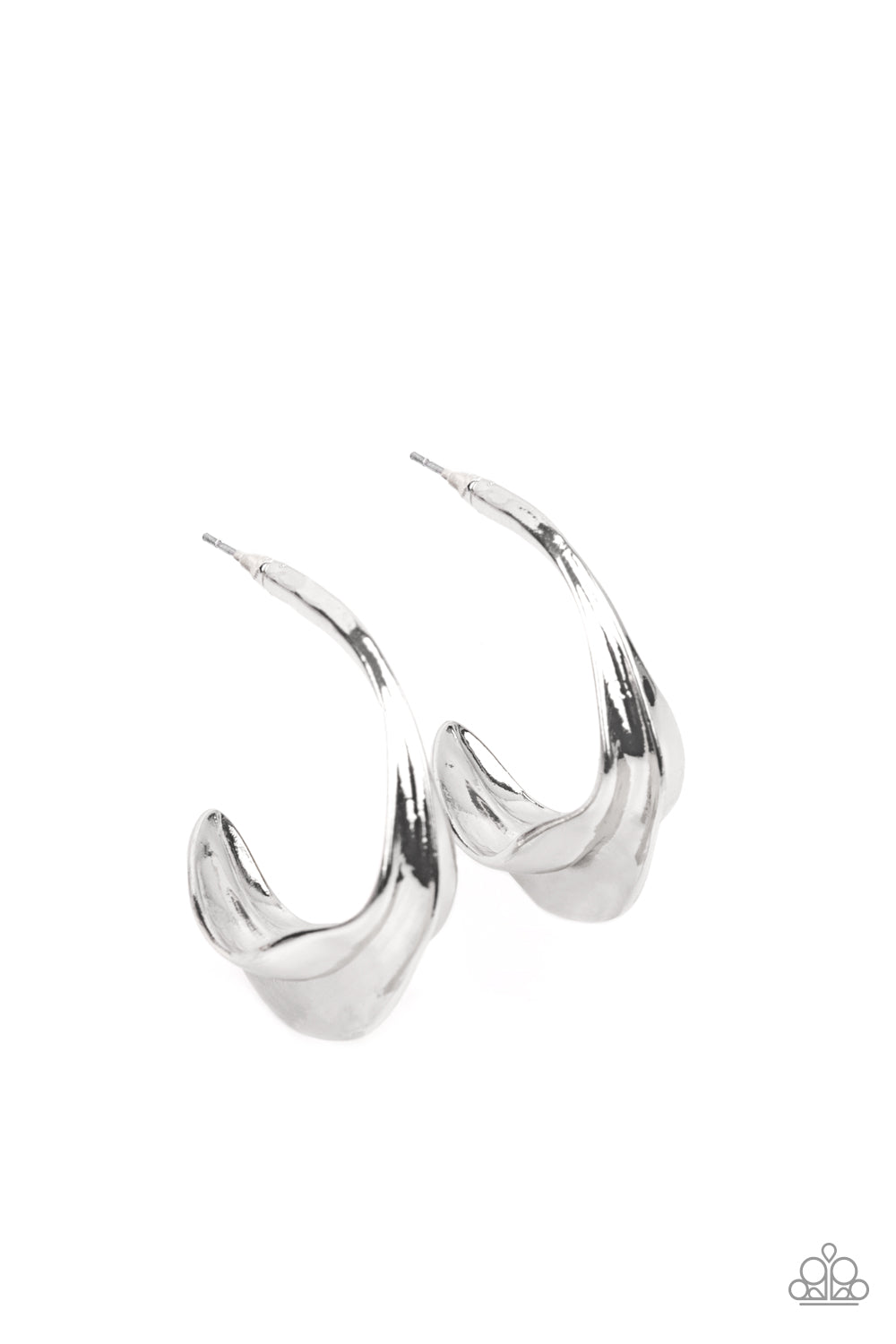 Modern Meltdown - Silver Earrings - Paparazzi Accessories