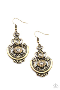 Unlimited Vacation - Brass Earrings - Paparazzi Accessories