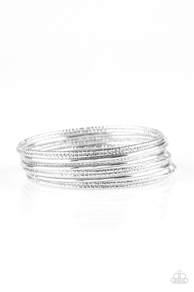 Paparazzi Bangle Babe Bracelet- Silver