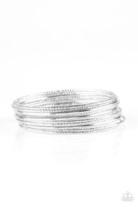 Paparazzi Bangle Babe Bracelet- Silver