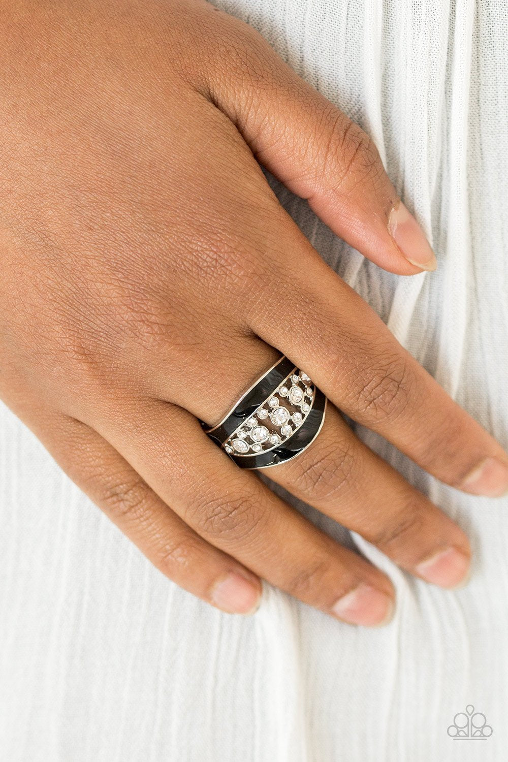 Trending Treasure - Black Ring - Paparazzi Accessories