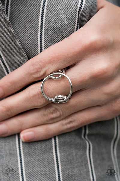 Circle 'Round Me - Silver Ring - Paparazzi Accessories