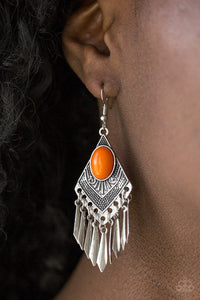Mostly Monte-ZUMBA - Orange Earrings - Paparazzi Accessories