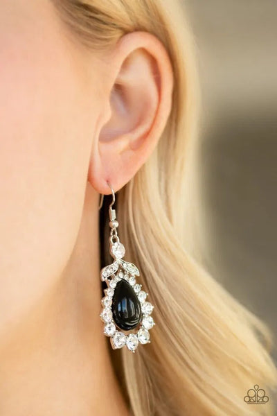 Award Winning Shimmer - Blue Rhinestone Earrings - Paparazzi Accessories