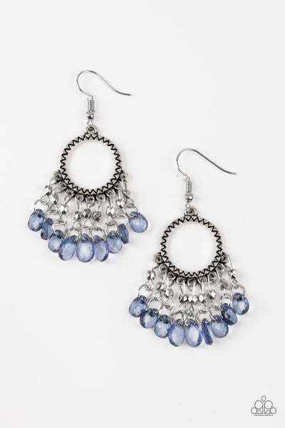 Paradise Palace - Blue Earrings - Paparazzi Accessories