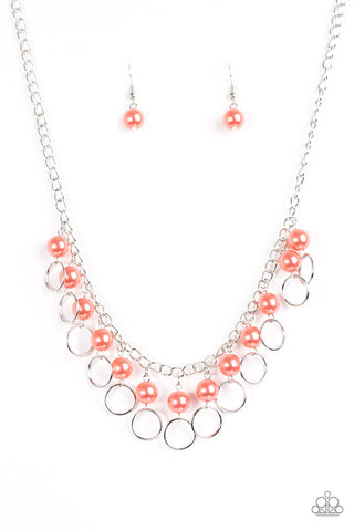 Run The Show - Orange Pearl Necklace - Paparazzi Accessories