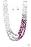 Times Square Starlet  -  Purple Pearl Necklace - Paparazzi Accessories