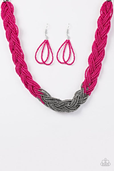 Brazilian Brilliance - Pink Necklace - Paparazzi Accessories