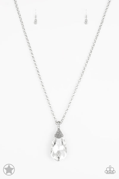 Spellbinding Sparkle - White Rhinestone Necklace - Paparazzi Accessories