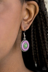 Rainbow Riviera - Purple Earrings - Paparazzi Accessories