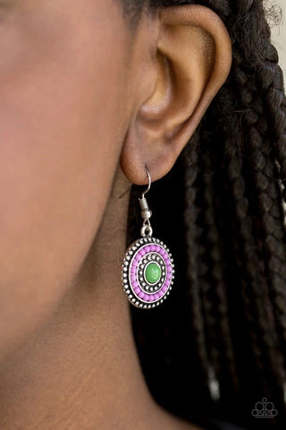 Rainbow Riviera - Purple Earrings - Paparazzi Accessories