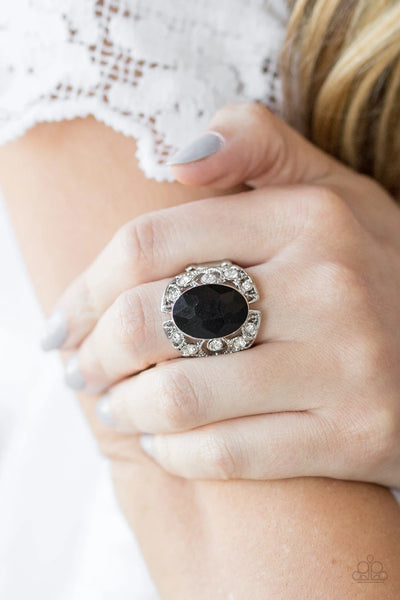 Queen of Hustle - Black Ring - Paparazzi Accessories
