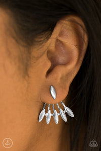 Radically Rebel - Silver Post Earrings - Paparazzi Accessories