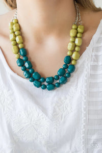 Island Excursion - Green Bead Necklace - Paparazzi Accessories
