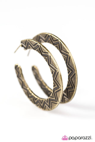 Soaking Up The Rays - Brass Earrings - Paparazzi Accessories