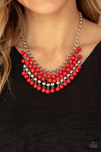 Jubilant Jingle  - Red Necklace - Paparazzi Accessories