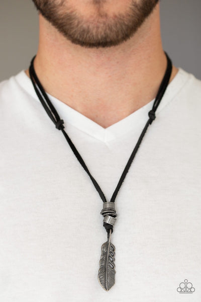 That QUILL Be The Day - Black Men's Necklace - Paparazzi Accessories