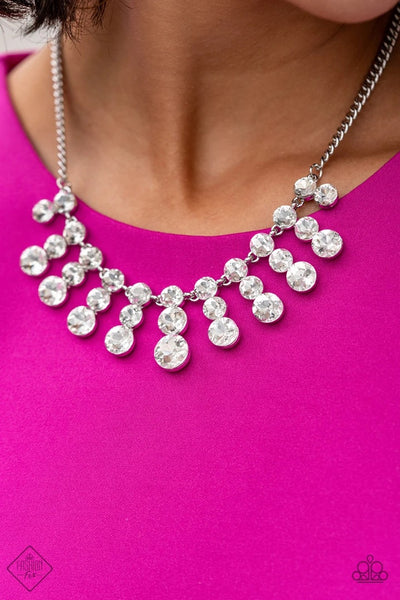 Celebrity Couture - White Necklace - A Sophisticated Finish Boutique