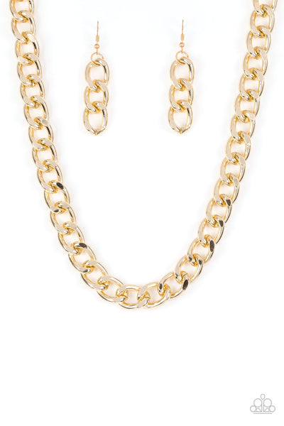 Heavyweight Champion - Gold Necklace - Paparazzi Accessories