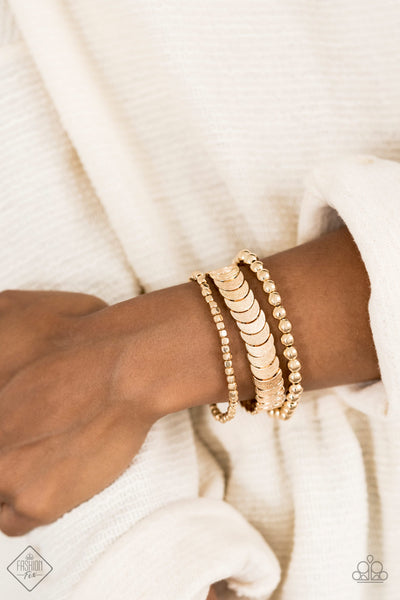 LAYER It On Me - Gold Bracelet - Paparazzi Accessories