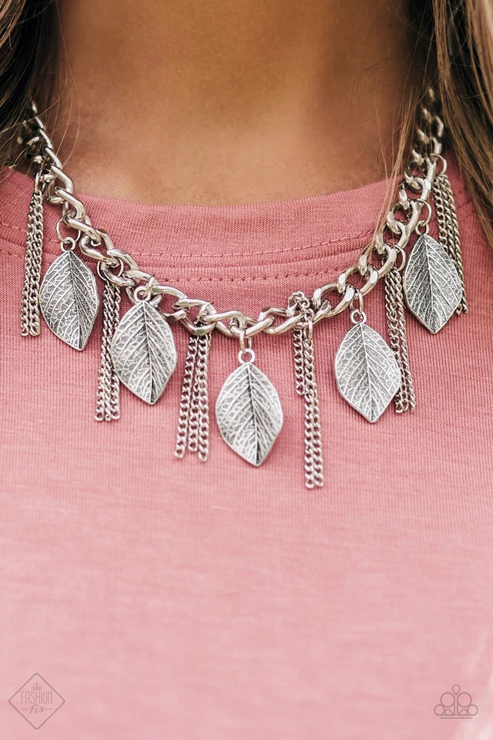 Serenely Sequoia - Silver Necklace - Paparazzi Accessories
