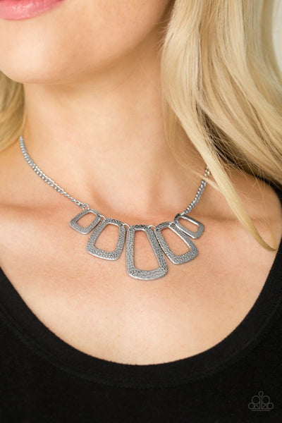 Nice FRAMEWORK! - Silver Necklace - Paparazzi Accessories