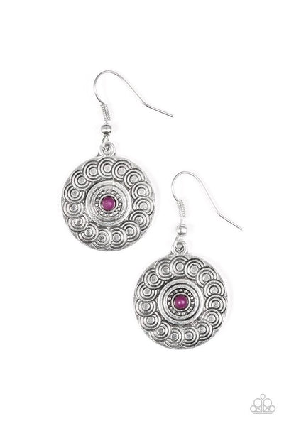 Sonoran Spiral - Purple  Earrings - Paparazzi Accessories
