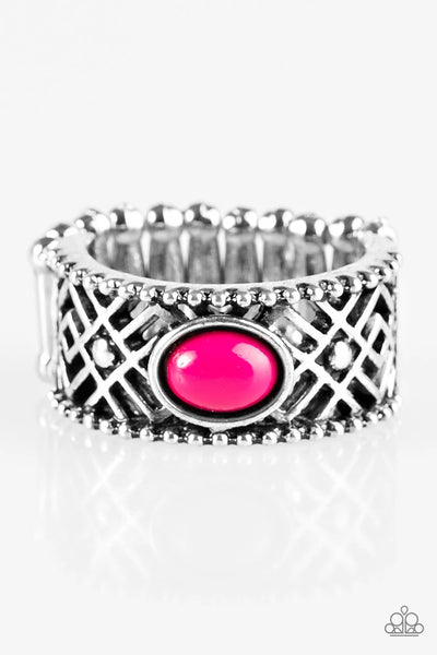 Cave Babe - Pink Ring - Paparazzi Accessories