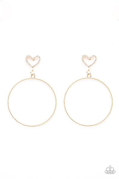 Love Your Curves - Gold Earrings - Paparazzi Accessories