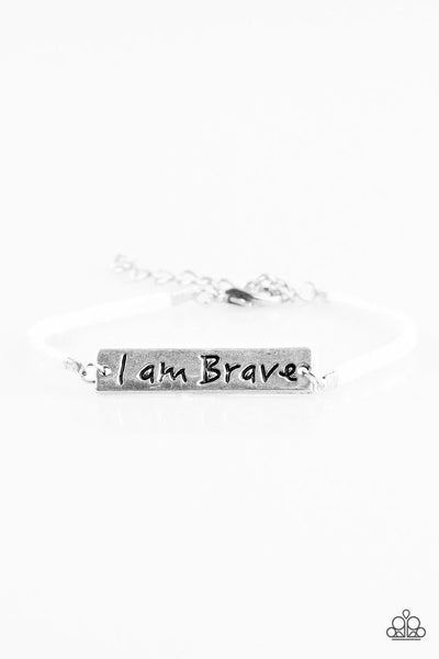 Brave Spirit - White Bracelet - Paparazzi Accessories