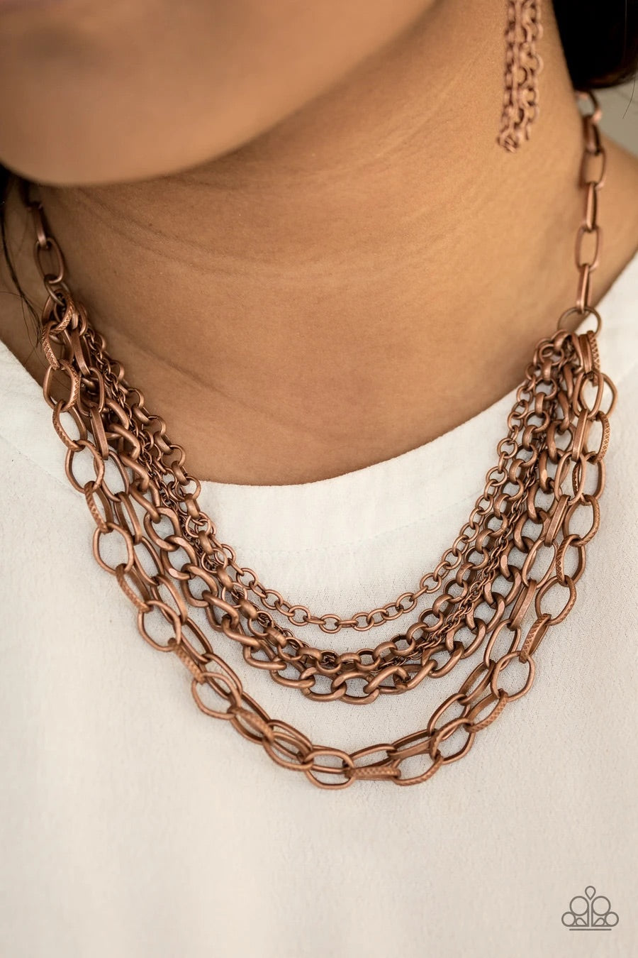 Word On The Street - Copper Necklace - Paparazzi Accessories