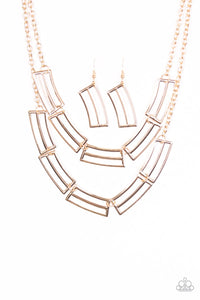 Right On Track - Gold Necklace - Paparazzi Accessories