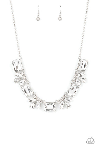 Long Live Sparkle - White Rhinestone Necklace - Paparazzi Accessories
