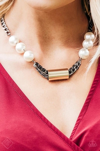 All About Attitude - Pearl Necklace - Paparazzi Accessories