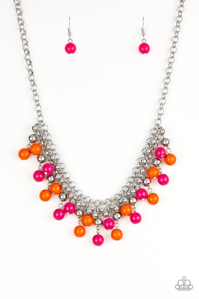 Friday Night Fringe - Multi Color Necklace - Paparazzi Accessories
